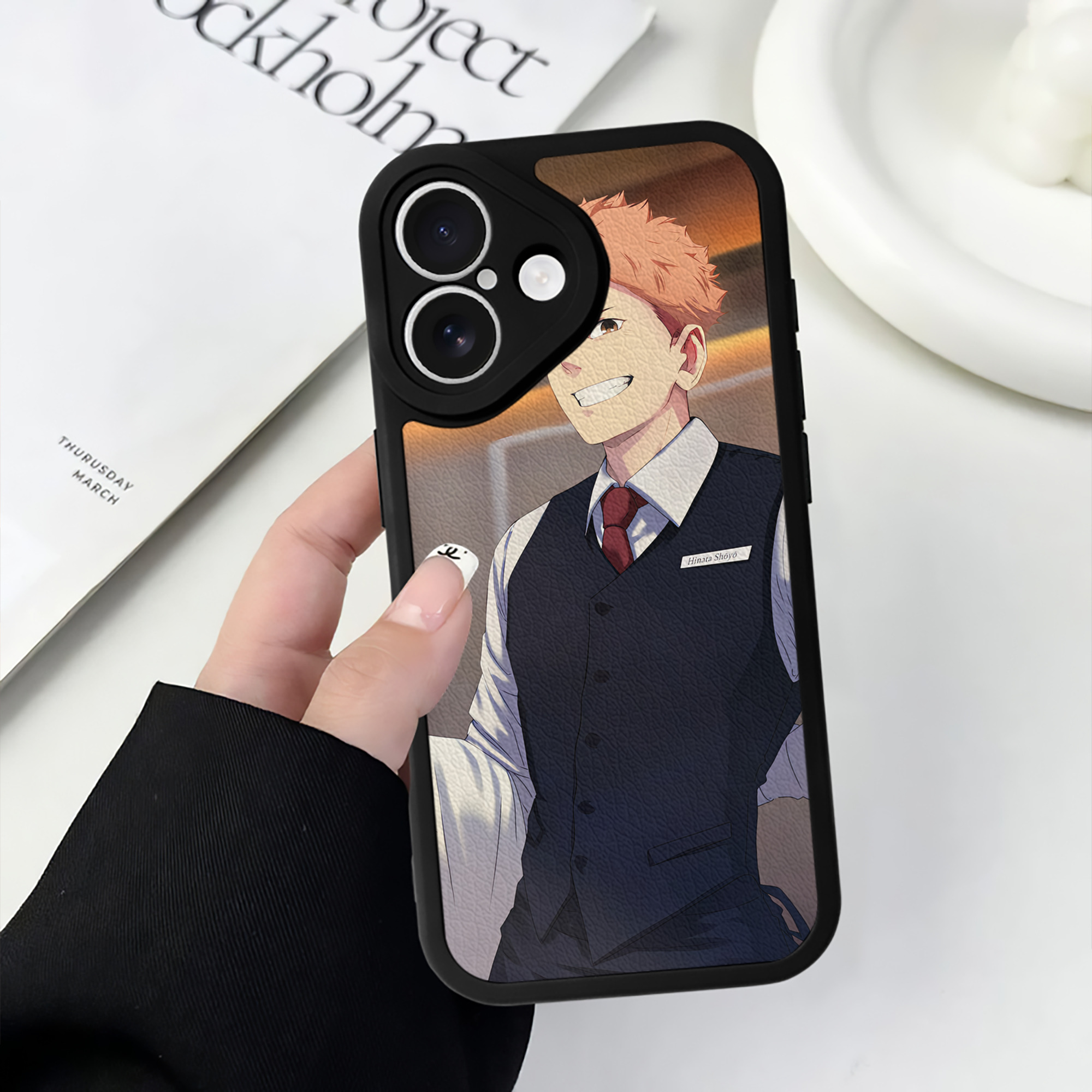 （画像用） ハイキュー!! Haikyu!! 【iPhone 16シリーズ対応】シリコンスマホケース（レザー調） 材質：シリコン